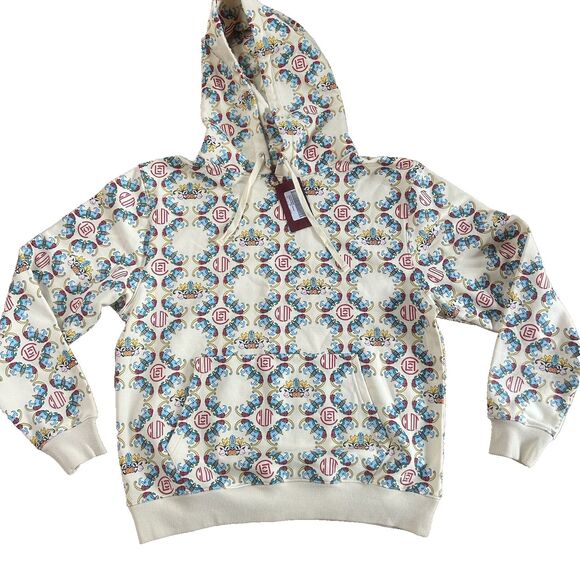 Clot Apparel Men's Printed Cream Hoodie with Pouch Pocket NEW Size Medium - Picture 8 of 11